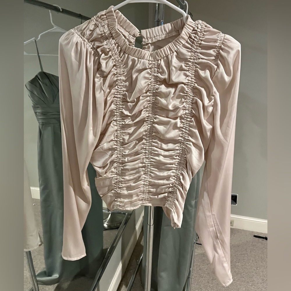 cream long sleeve top
